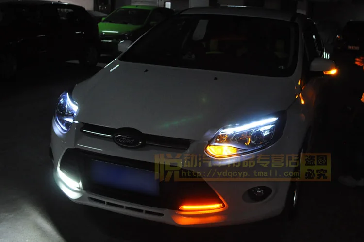 Автомобильные товары, автомобильный Стайлинг для Ford Focus 3 светодиодный налобный фонарь 2012-2013 для focus ST style светодиодный DRL H7 Hid опция Angel Eye Bi Xenon луч