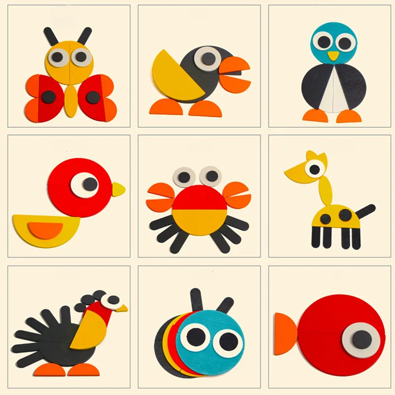 DIY Пазлы Монтессори головоломки Раннее Обучение с идеей карты для малышей 3d головоломки разборки игрушки для детей