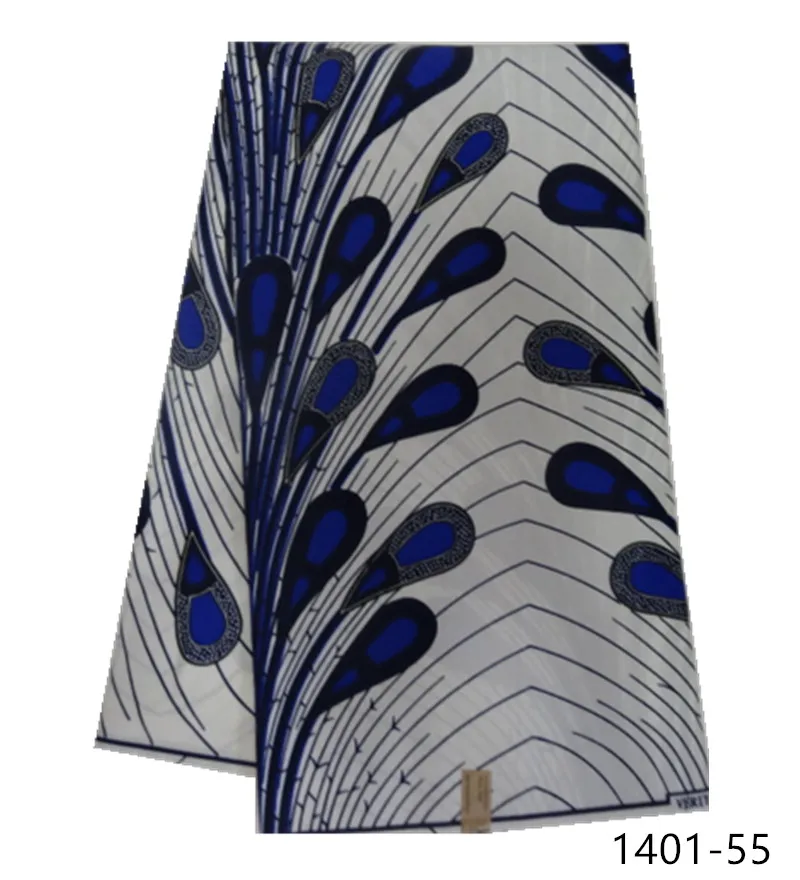 African wax fabric polyester high quality Embroidery real wax african ankara wax prints for dress free shipping 1401-36