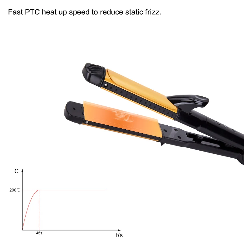 CHJPRO 2 в 1 выпрямитель для волос Flat Iron Nano Титан бигуди электрические волшебный