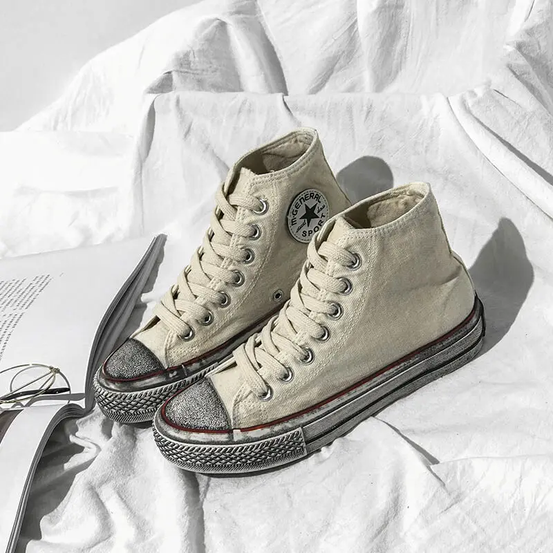 beige 8068 Новое поступление; модная женская парусиновая обувь; коллекция года; сезон весна; женские повседневные кроссовки на шнуровке с граффити; удобная женская обувь для отдыха - Цвет: beige 8068