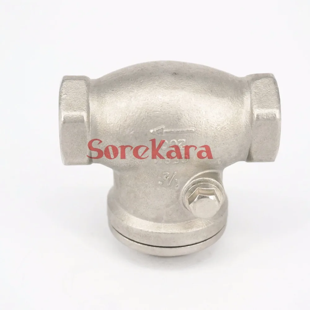 DN15 1/2 &quotBSP внутренняя резьба 304 поворотный обратный клапан из нержавеющей стали