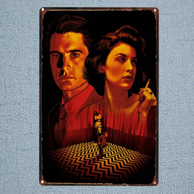 Металлическая пластина Twin Peaks для фильма Жестяная Табличка с железной краской