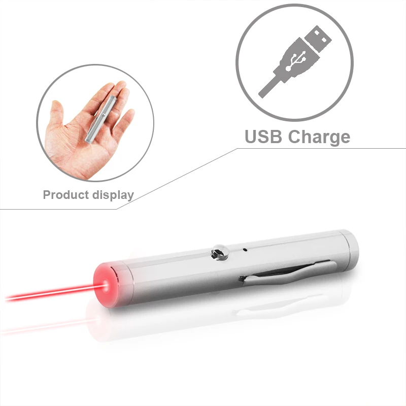 CWLASER 650 нм перезаряжаемая красная лазерная указка ручка с зажимом Мощный Usb зарядка красный лазер