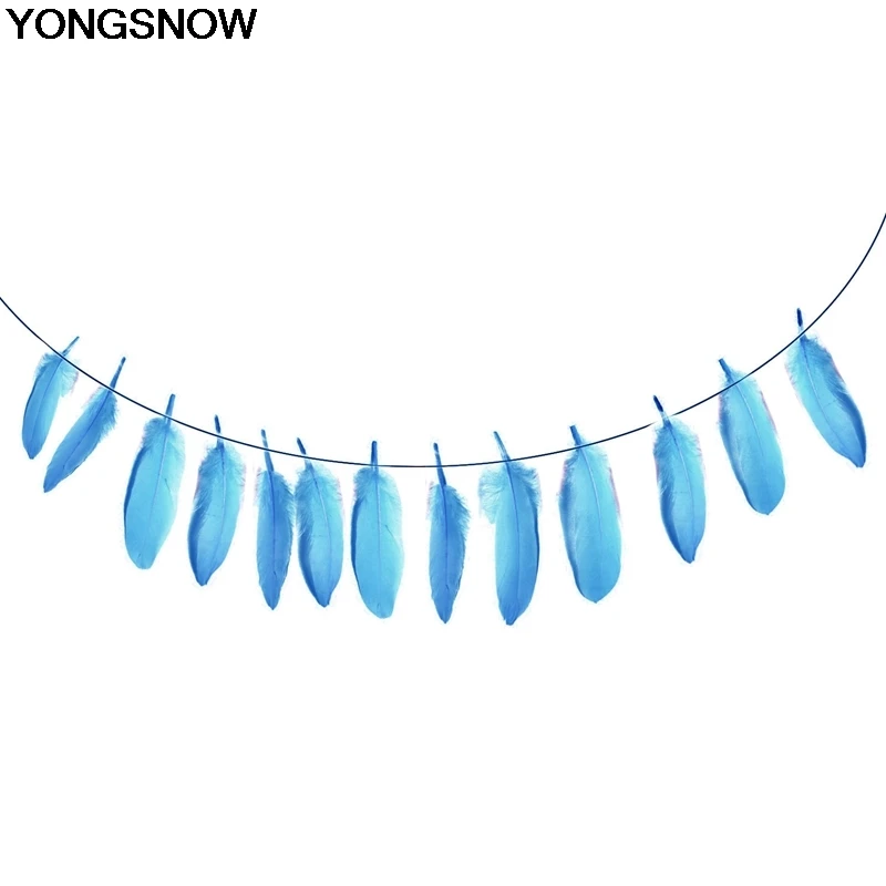 YONGSNOW Soild красочные перья баннер гирлянда бантик флаг для дня рождения вечерние