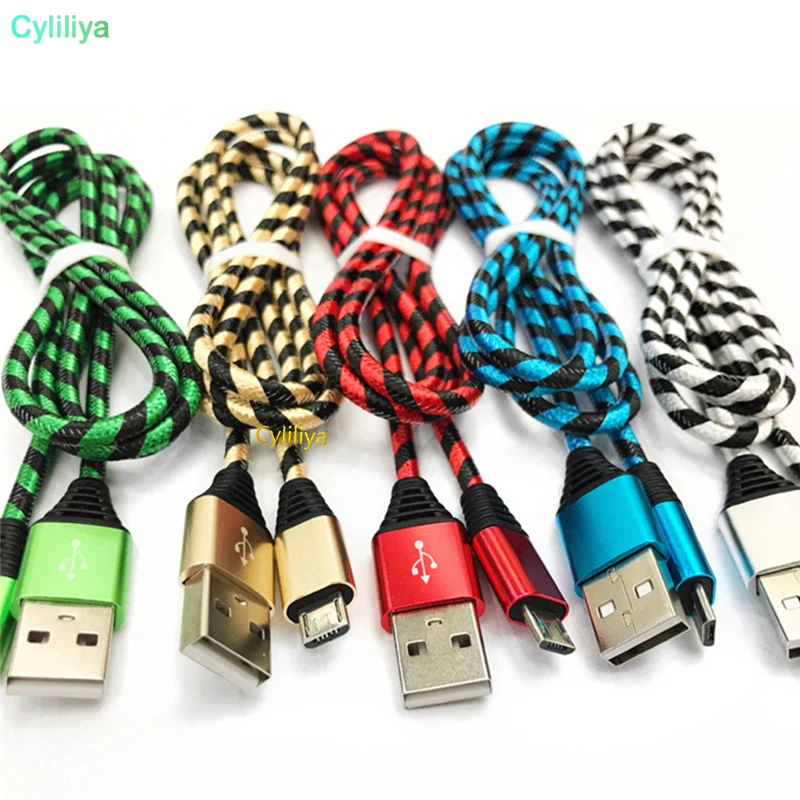 200 шт. 0 25 м 1 2 3 Micro USB зарядное устройство кабель для передачи данных оплетка Кабель