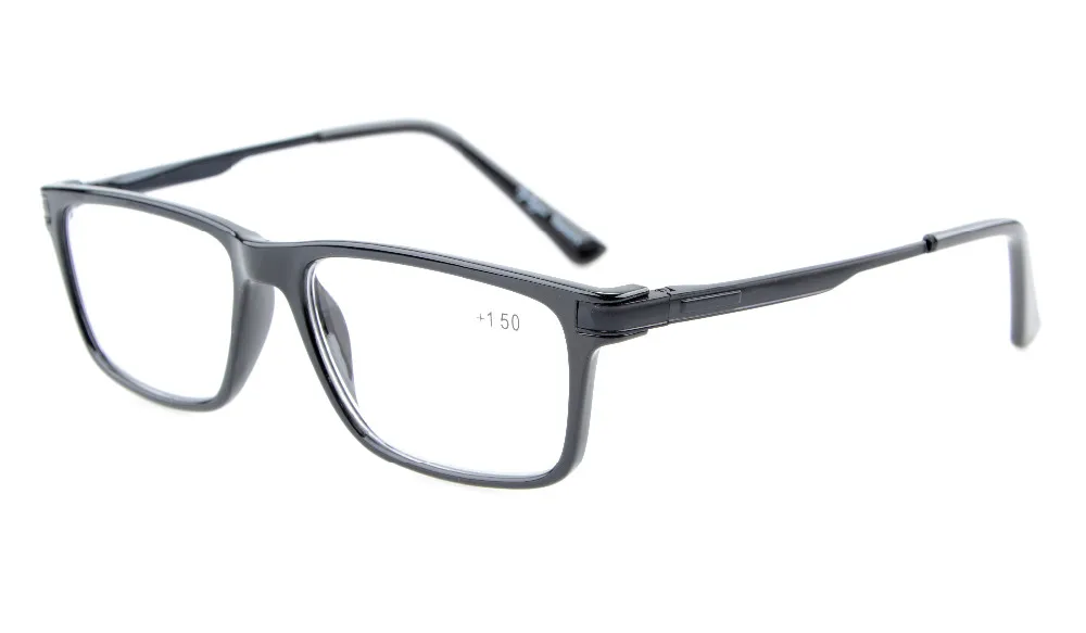 Black TR005 Eyekepper качество TR90 рамка Пружинные шарниры очки для чтения для Для мужчин Для женщин Стильный Кристалл четкое видение+ 0,50-+ 3,00 - Цвет оправы: Black