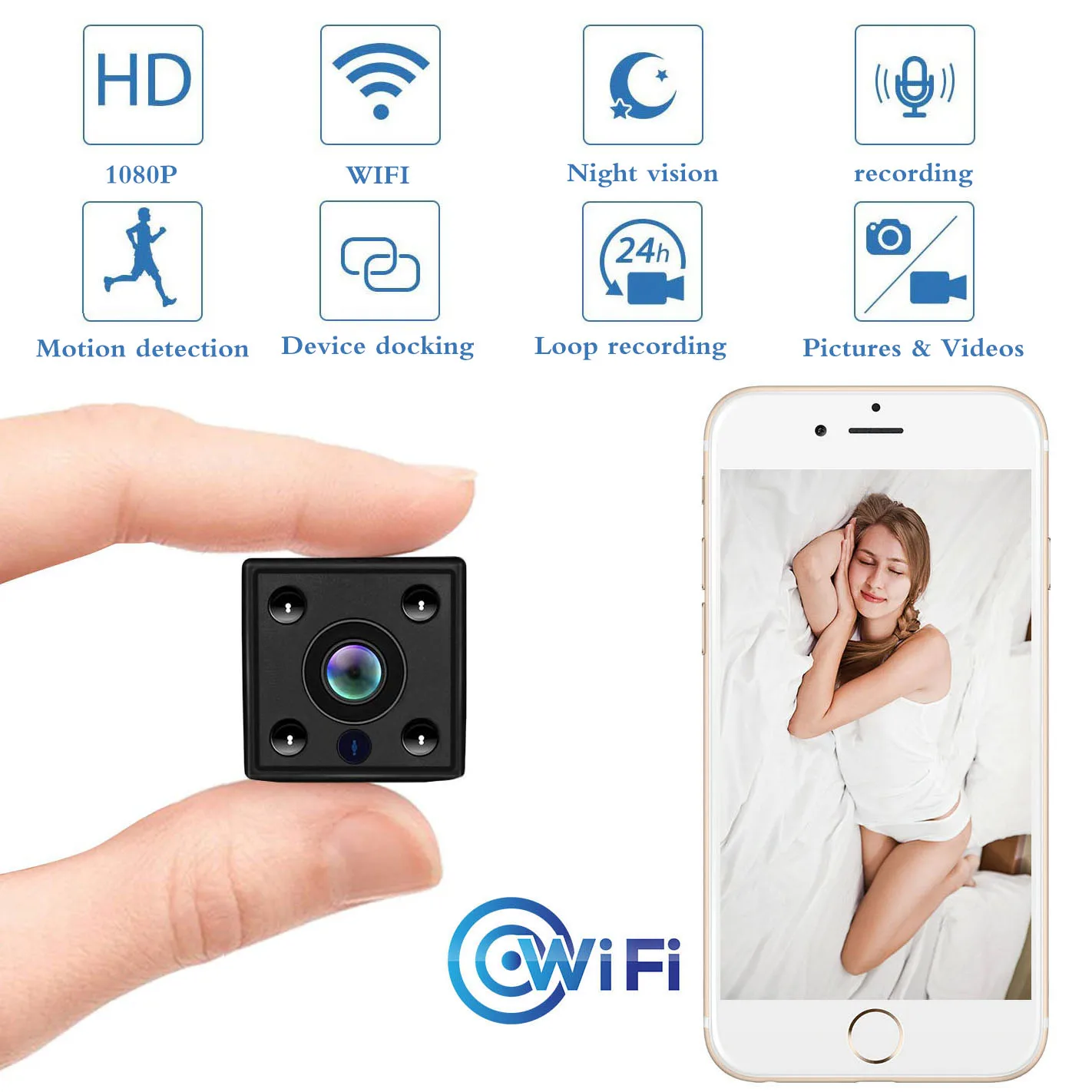 1080P Мини Беспроводной WI FI IP Камера HD умная Домашняя безопасность аудио ночного