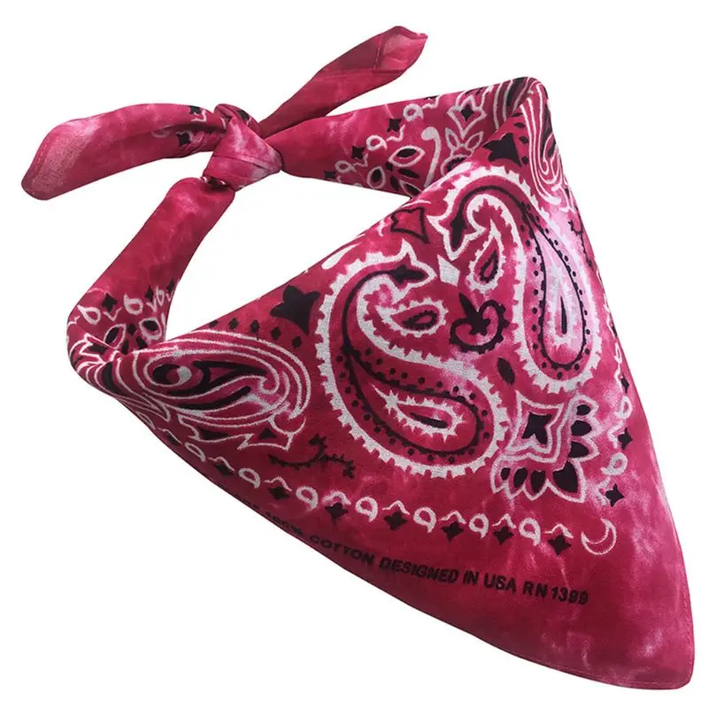 Галстук краска с градиентом этнический цветочный принт Пейсли 50x50 см унисекс