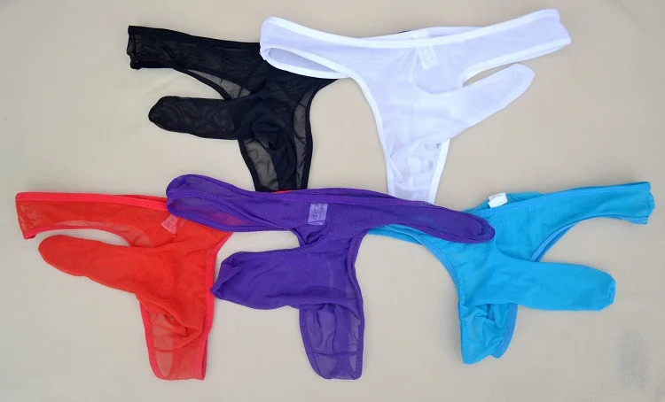 Пикантные мужские тонкие прозрачные мягкие трусы прозрачное Сетчатое дышащее