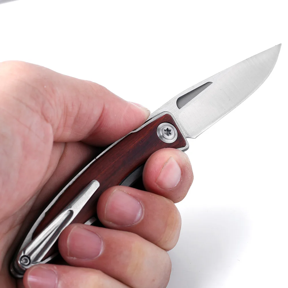 KKWOLF Fighter Складной нож 440c для охоты и кемпинга инструмент выживания карманный