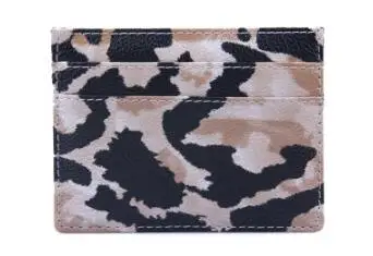 khaki leopard Xgravity PU мульти держатель карточки с именем гостя элегантный Зебра наивысшего качества женский модный кошелек для монет мужские Мини кошельки с леопардовым рисунком H113 - Цвет: khaki leopard