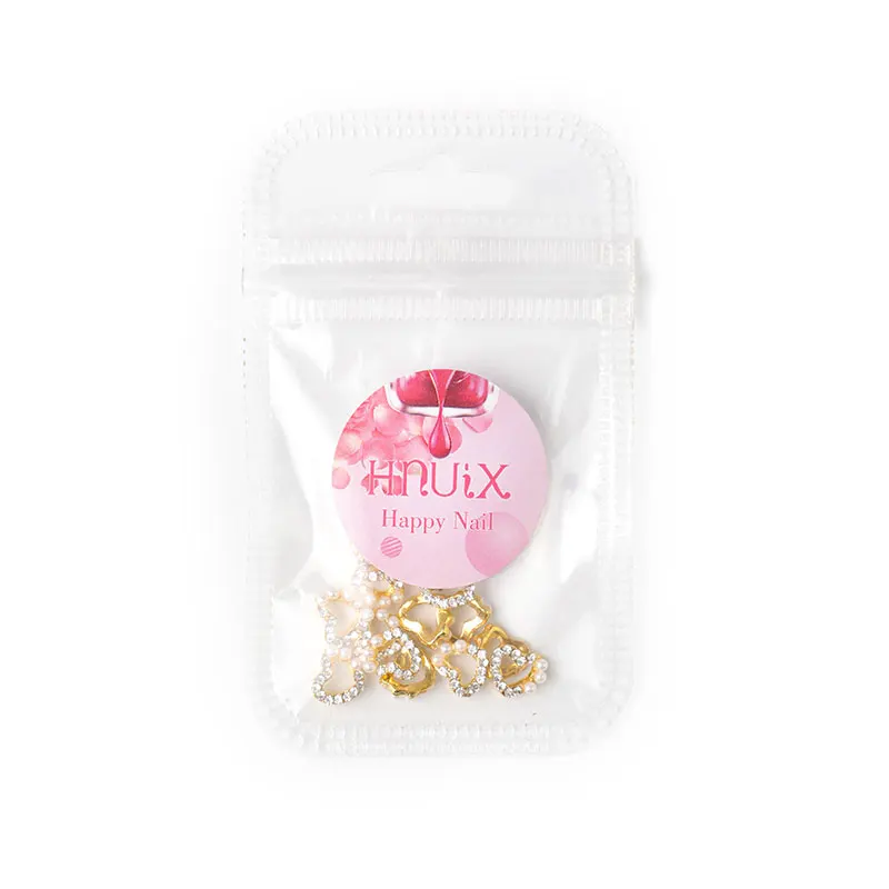 

Newest 10 pieces crystal bright pearl nail rhinestone alloy Nail Art decorations glitter DIY 3D nail jewelry pendant