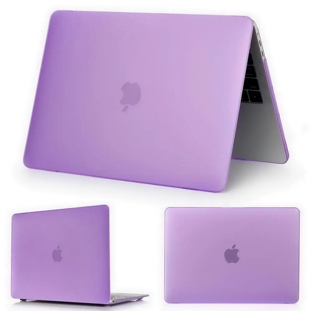 Популярный чехол для Apple Macbook Air 13 Чехол Pro retina 11,6 13,3 15,4 дюймов Сумка для ноутбука, Air 13 pro 13 15 Touch bar ID Чехол-A1932 - Цвет: Matte Purple