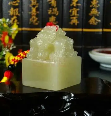 

free shipping Liaoning frozen stone double head seal material hand-lettering 3x3x4cm