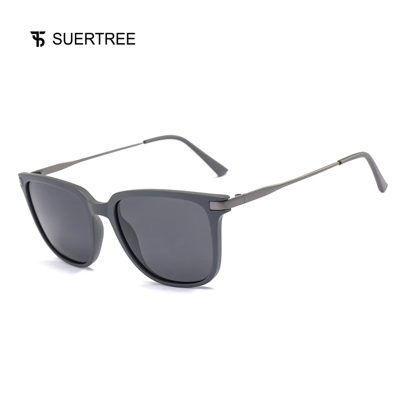 SUERTREE классические квадратные поляризованные Sungalsses Мода TR90 пружинным шарниром