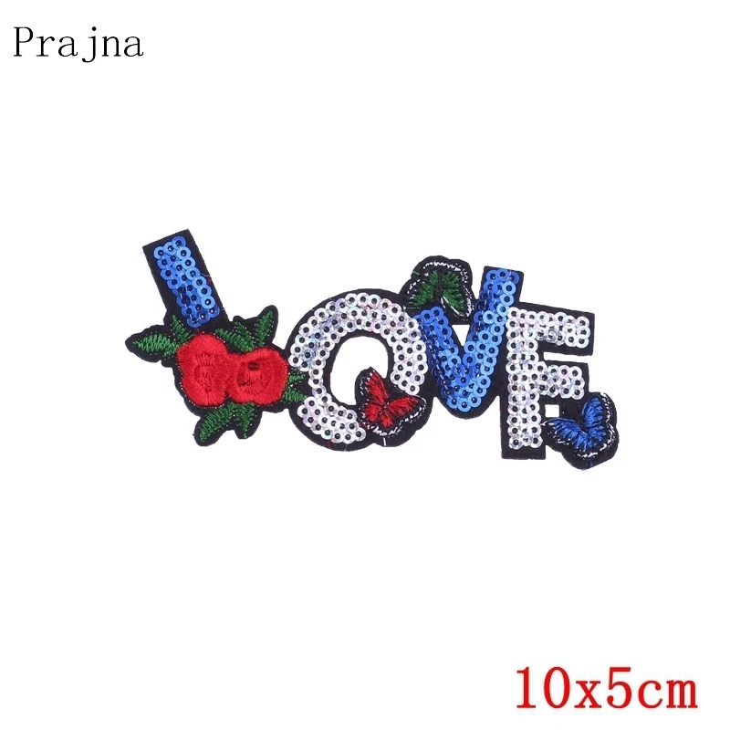 Prajna/двусторонние нашивки с сердечками для одежды с героями мультфильмов и пайетками; аксессуары для детской одежды; декор E - Цвет: Черный никель