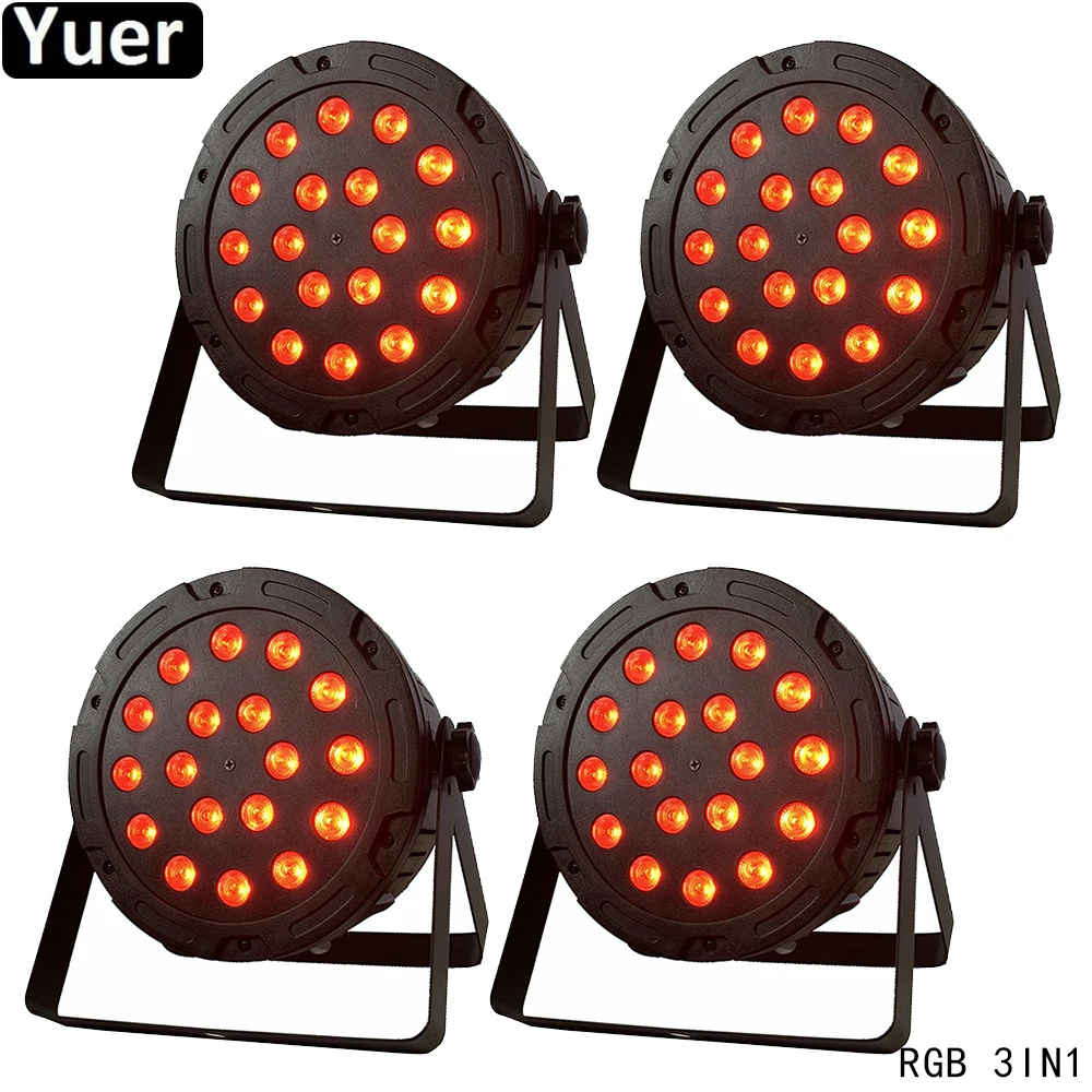 4 шт./лот 18x3 Вт RGB 3в1 Par огни DJ диско оборудование бар DMX Свадьба цвет музыка
