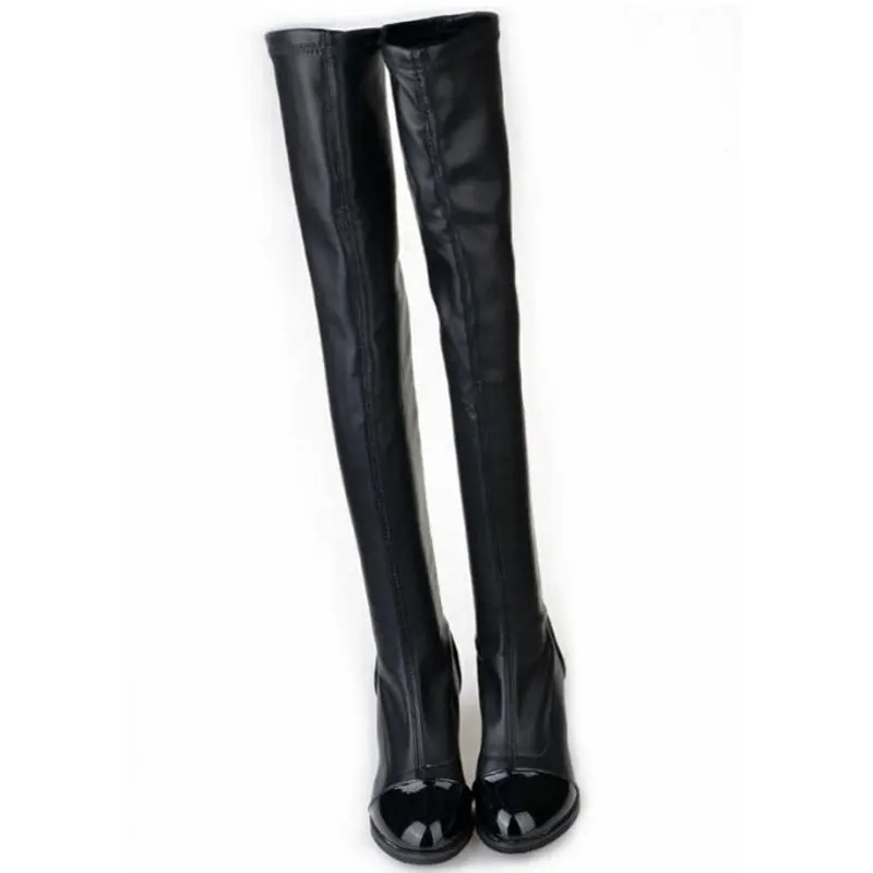 2017 модные женские сапоги до бедра сезон осень зима Сапоги выше колена эластичные