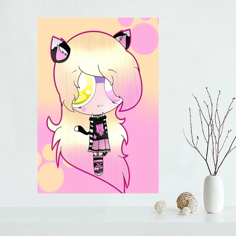 Хороший пользовательский Th Powerpuff Девушки Холст плакат печать живопись художественная стена шелк плакат ткань печать плакат Y.122 - Цвет: Бургундия