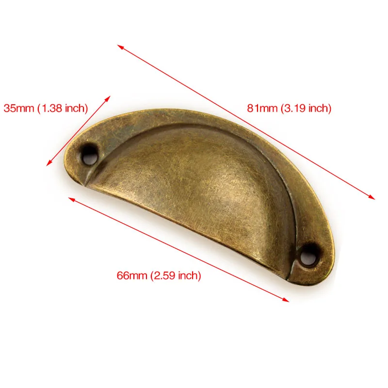 Yellow Bronze NAIERDI, 20 штук, антикварные ручки, винтажные ручки для шкафа, Ретро стиль, дверная коробка для ящика, ручка для шкафа, латунная рама, выдвижная мебельная фурнитура - Цвет: Yellow Bronze