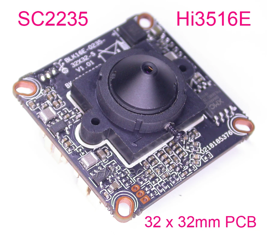 Специальный объектив 3 7 мм H.265 / H.264 (1080P) 1/2.7 &quotSmartSens SC2235 CMOS датчик изображения + Hi3516E