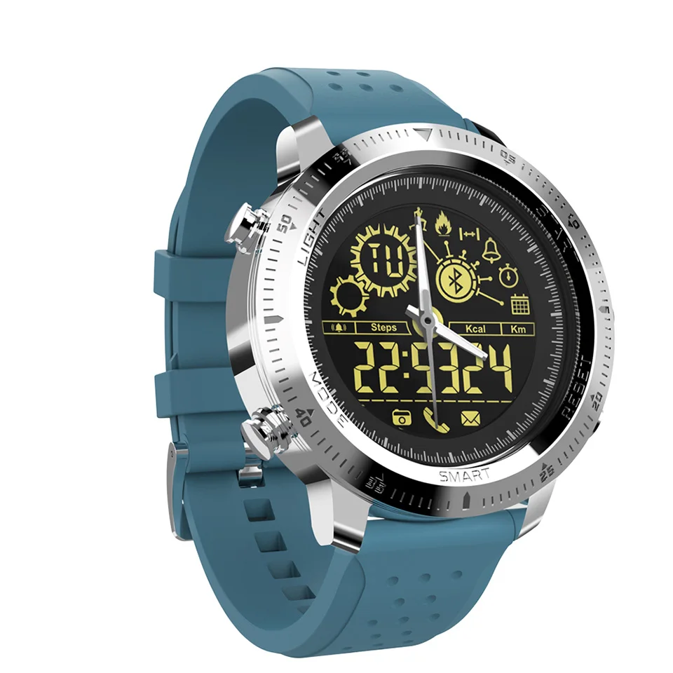 Смарт-часы TimeOwner, водонепроницаемые, IP68, 5 АТМ, шагомер, напоминание о сообщениях, ультра-долгий режим ожидания, для плавания, спортивных мероприятий, трекер - Цвет: Синий