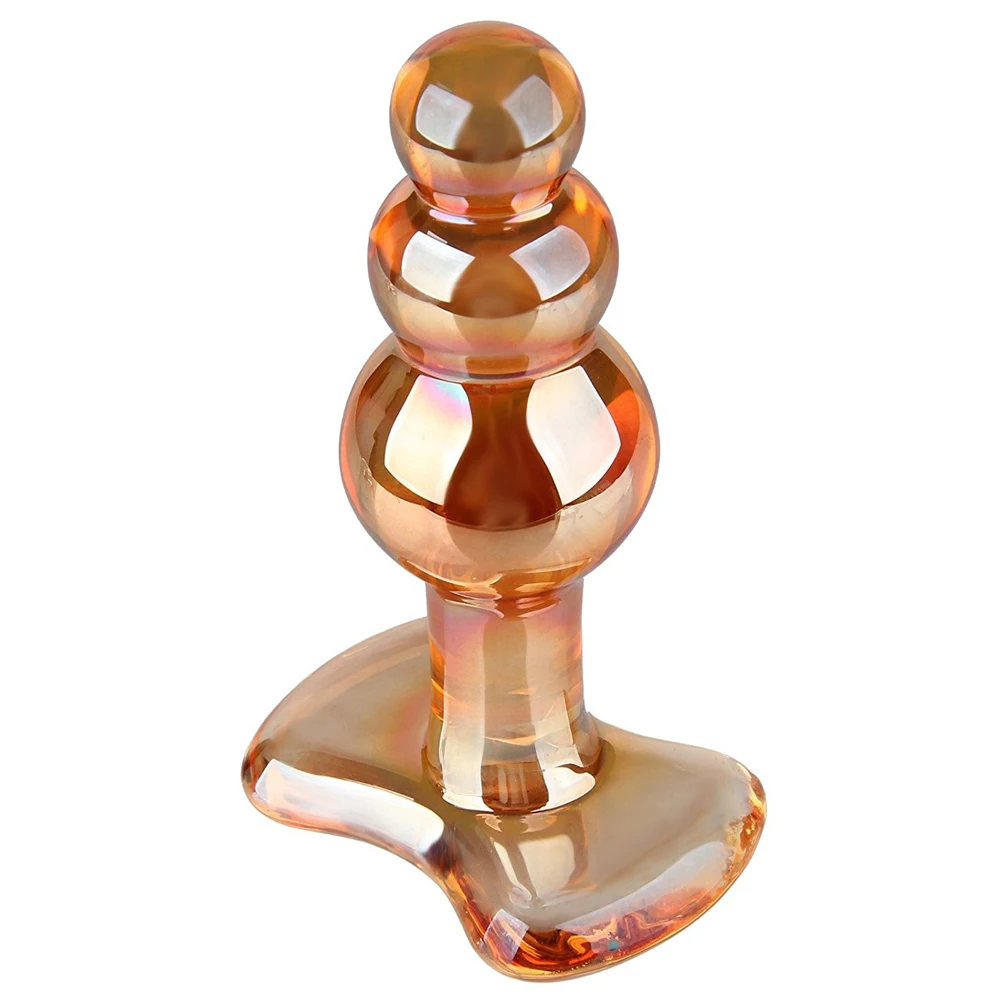 Pyrex glass dildo fake penis crystal anal beads butt plug prostate massager g-spot female masturbation Sex toys for women men |