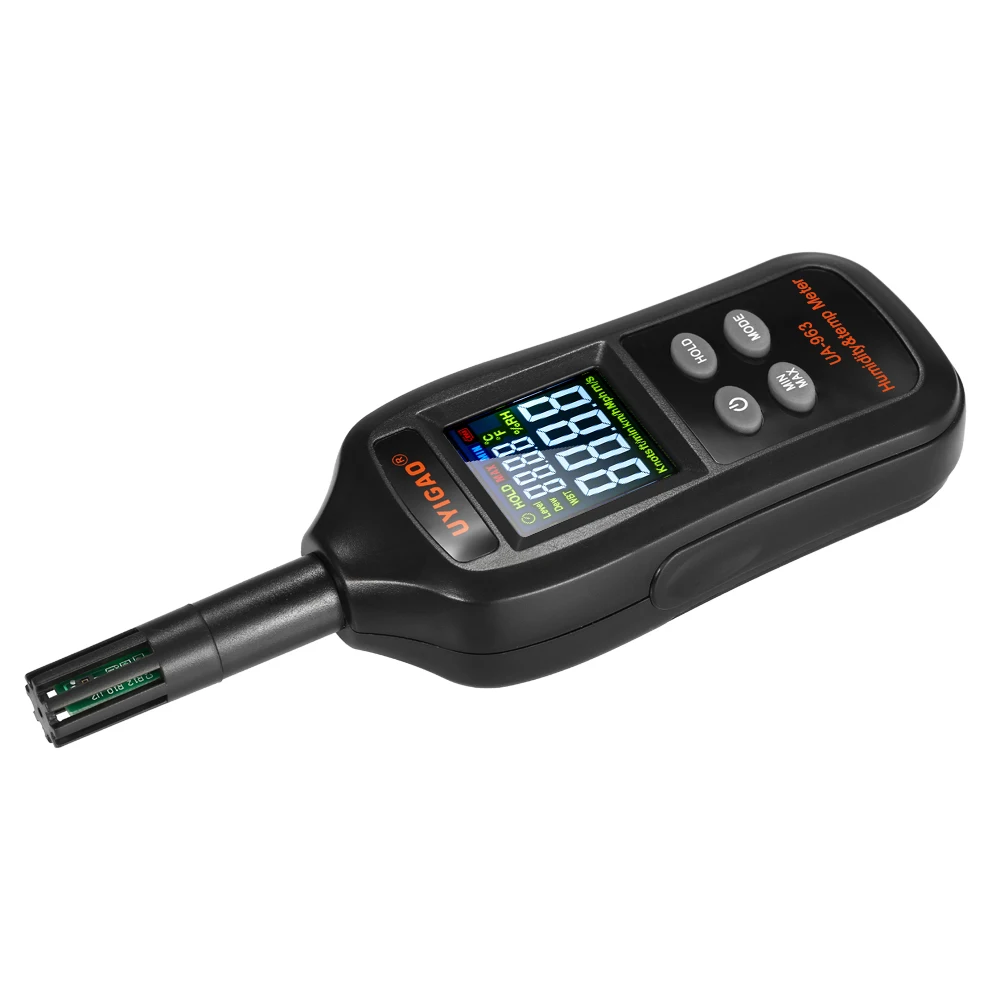 Digital Temperature Humidity Meter Thermometer Hygrometer thermostat Wet Bulb Dew Point Temperature Detector pyrometer Color LCD