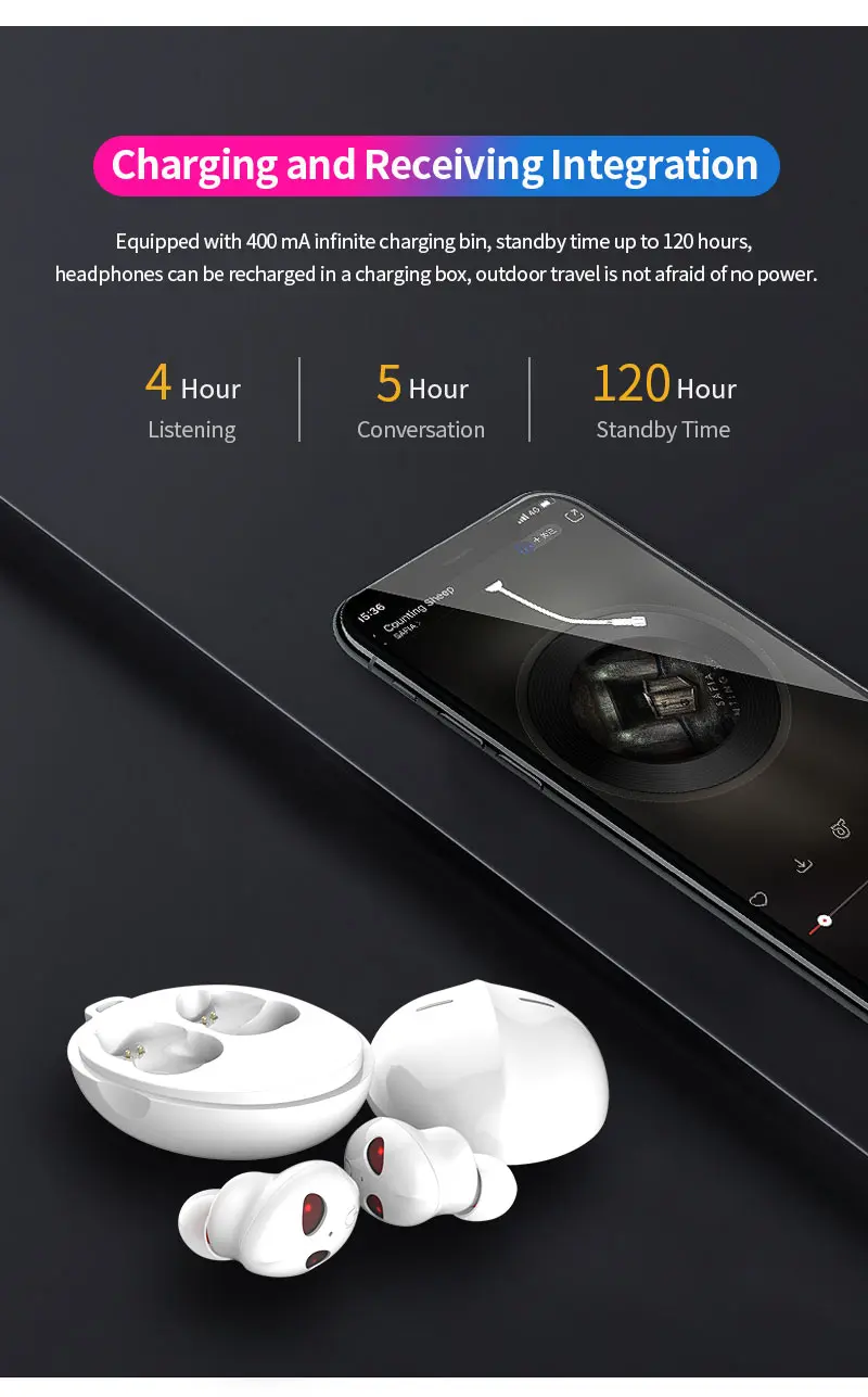 Новинка, беспроводная гарнитура Bluetooth 5,0, TWS, шумоподавление HIFI, инопланетная IPX4, водонепроницаемые спортивные наушники с сенсорным управлением