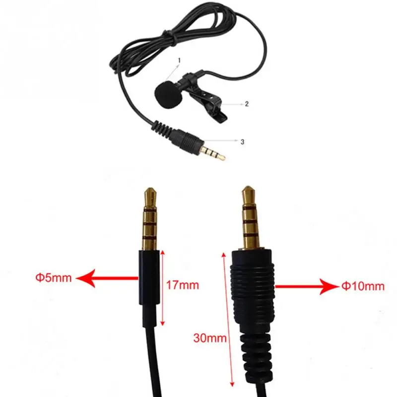 Пристегивающийся на воротник галстук мобильный телефон Lavalier микрофон Микрофон