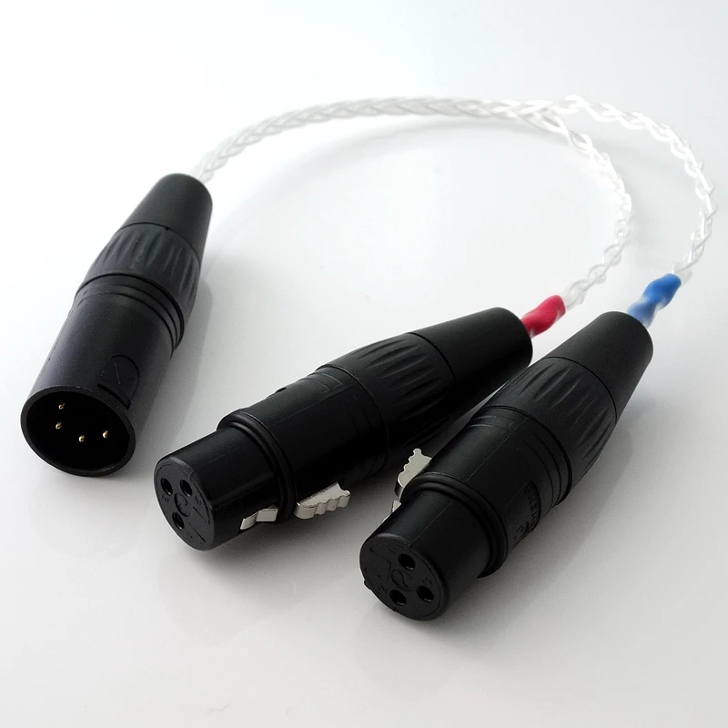 4 контактный XLR штекер сбалансированный До 2x 3 Женский аудио адаптер для наушников