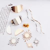 diy alloy accessories handmade wafer wave earring ear clip ear nail hanging material jewlery making