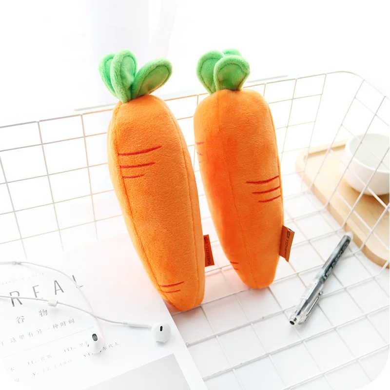 Милый плюшевый морковка чехол для карандашей канцелярские товары креативный