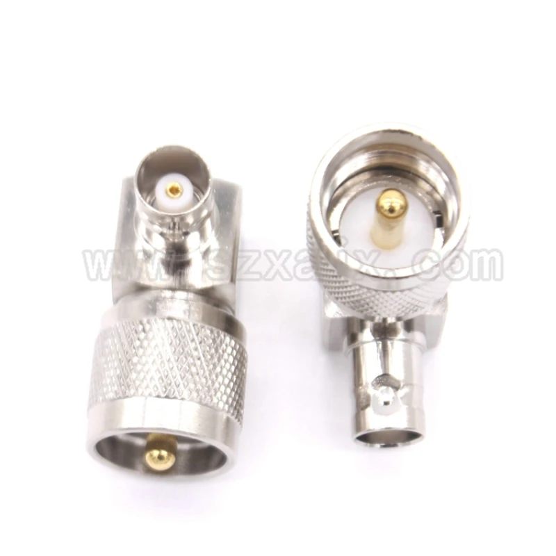 

Wholesale 10pcs RF connector UHF male Plug to BNC female Jack Right angle adapter Free shipping