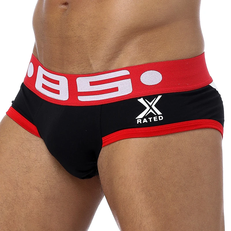 BS Brand Men Underwear Jockstraps Sexy Low Rise Thongs G-Strings Cotton Gay Breathable Male Penis Pouch Brief Bikini |