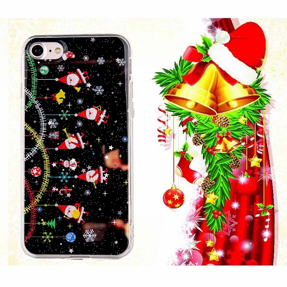 Чехол для телефона iPhone 6 6S Plus Coque рождество телефон случаи задняя крышка 7 8 плюс
