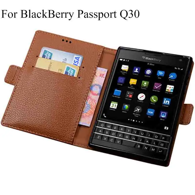 Чехол книжка из натуральной кожи для BlackBerry PassportQ30 Q 30|Чехлы-книжки| |