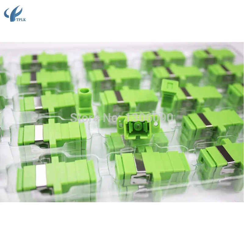 25 шт./лот зеленый симплекс SC Волокно оптический адаптер аксессуар психического