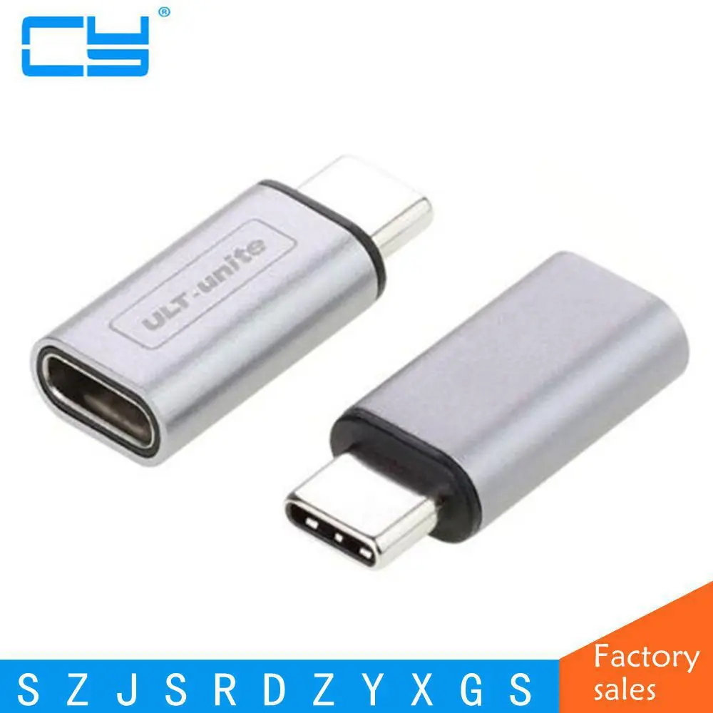 2017 NEW type Silver &amp Gray 10Gbps standard Metal USB-C USB 3.1 Type C male to female Adapter Connector converter USB3.1 type-c |