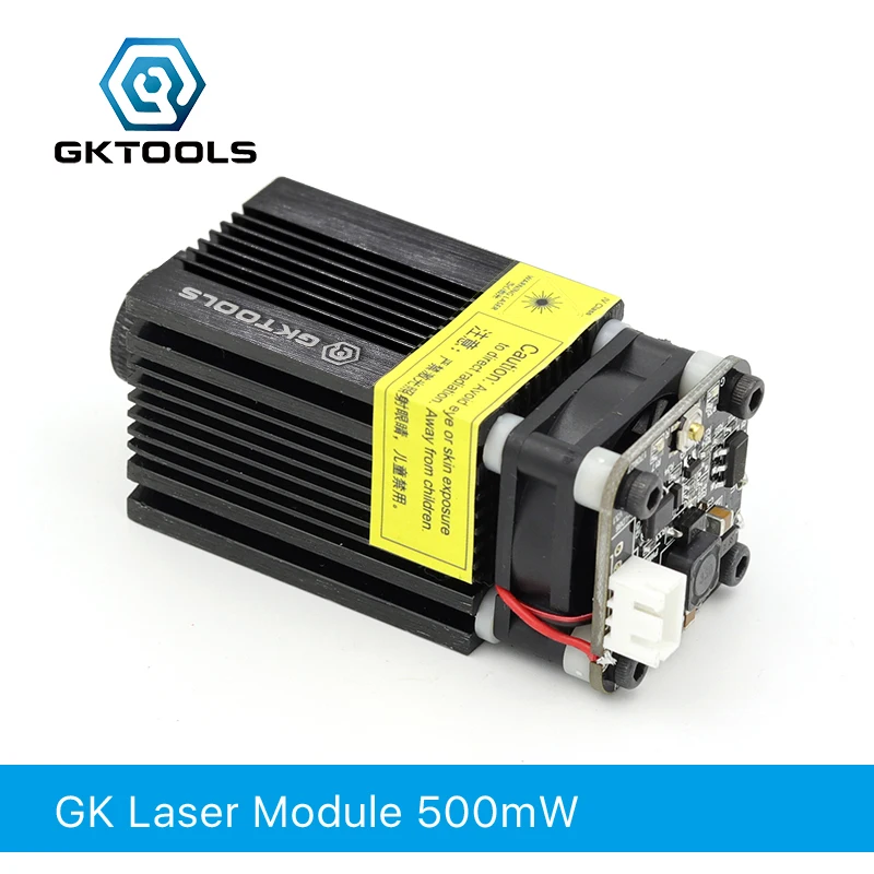 GKTOOLS 500mW 405nm 12V Blue Laser Module 2.54-3P TTL/PWM Modulation For DIY CNC Laser Engraver  Adjustable Focus FB03-500