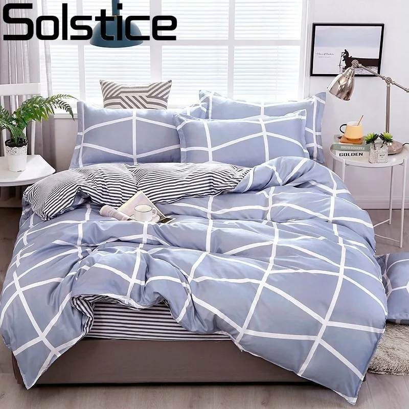 Solstice ромбовидные Геометрические линии удобные мягкие постельные принадлежности