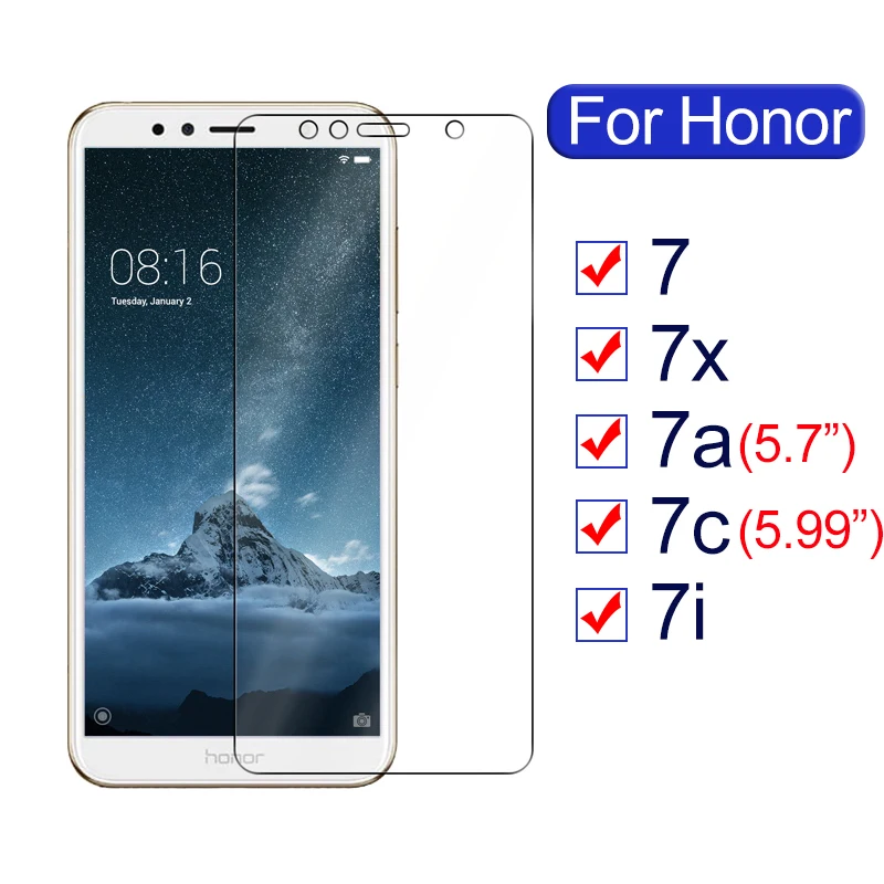Защитное стекло для honor 7a Honor 7x 7c 7 7i Защита экрана Huawei закаленное 9H защитная