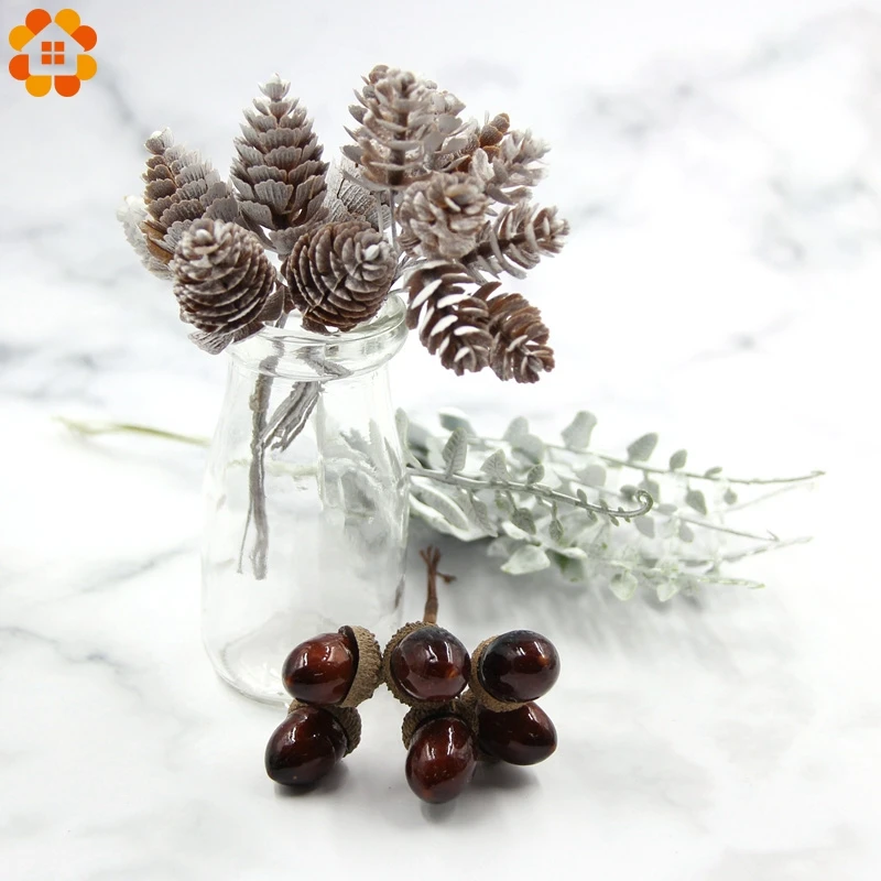 1 комплект искусственные цветы сосновые растения трава цветок для свадебной