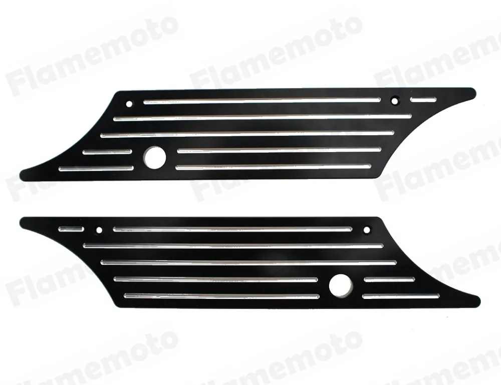 

Black Cut Motorcycle Parts Hard Saddlebag Latch Covers Saddle Bags Cover CNC for Harley Touring Electra Street Glide 1993-2013