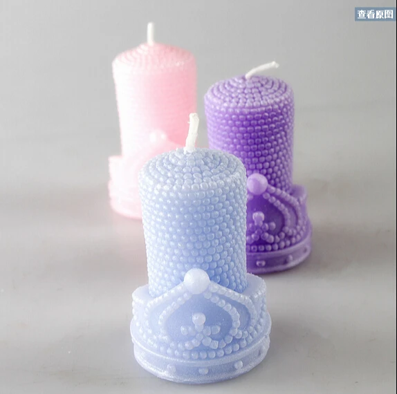 DIY шоколадная форма Корона мыло Силиконовая Форма жемчуга лампы в форме свечи