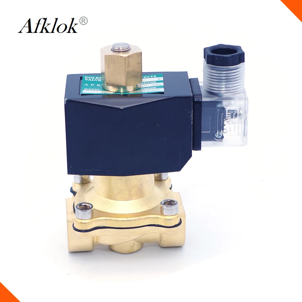 Нормально открытый электромагнитный клапан 1/2 Электрический водяной латунный