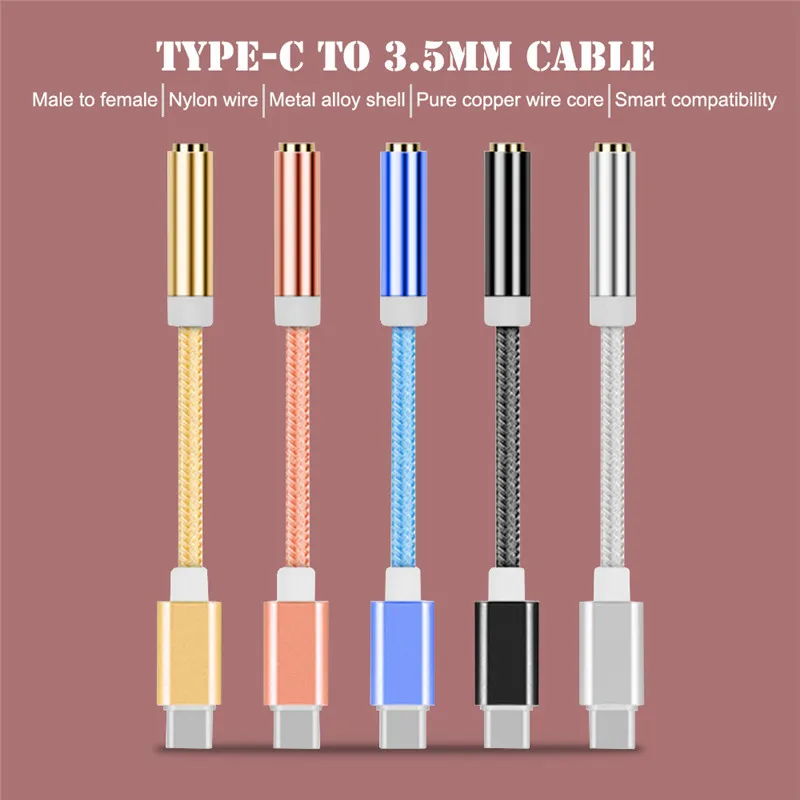 Аудиоадаптер с разъемом USB Type C папа на гнездо 3 5 мм для наушников Letv pro max 2 Xiaomi
