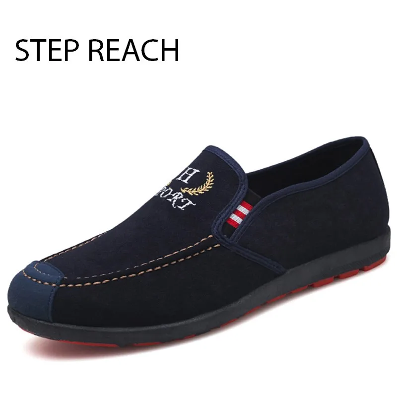 STEPREACH Brand shoes men Loafers breathable light canvas casual adult slip-on rubber spring/autumn zapatos de hombre | Обувь