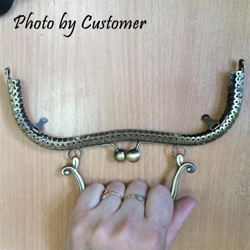 DoreenBeads 1 шт. Сделай Сам антикварная бронза кошелек сумка металлическая Арка Рамка Поцелуй застежка замок ручка 21 см x 15 см(8 2/" x5 7/8")(B21736